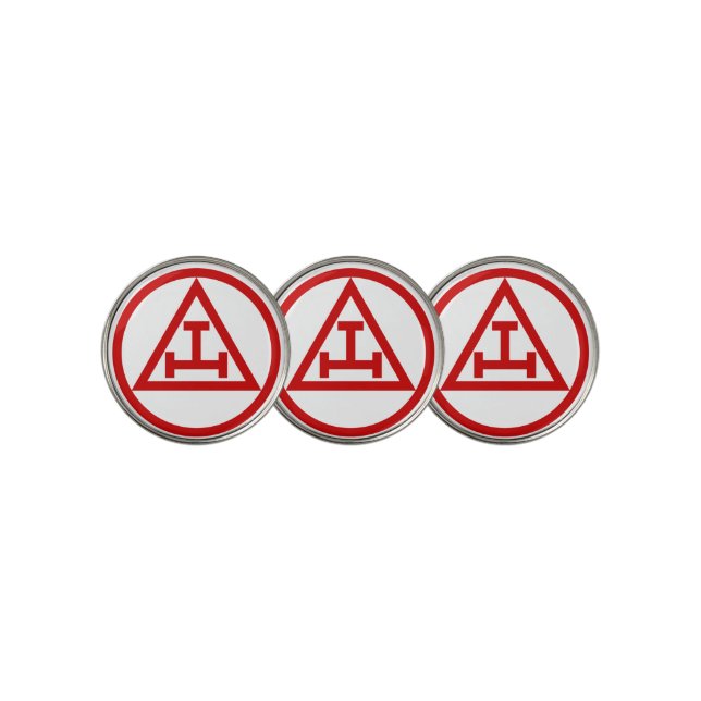 Holy Royal Arch Freemason Masonic  Golf Ball Marker (3 Up)