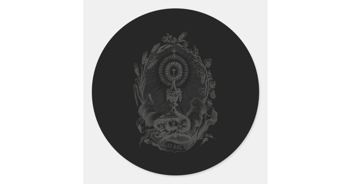 Holy Sacrat Eucharistic Adoration Catholic Classic Round Sticker | Zazzle