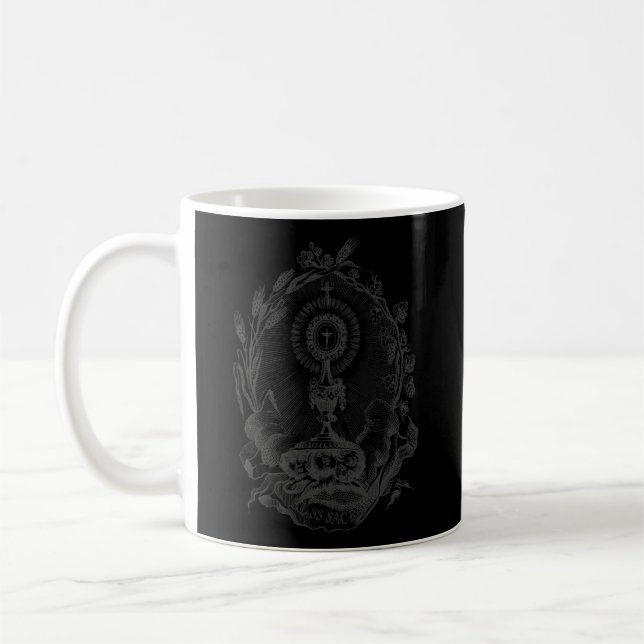 Holy Sacrat Eucharistic Adoration Catholic Coffee Mug (Left)