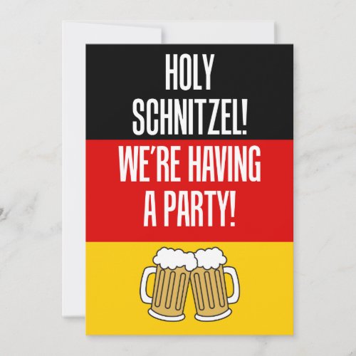 Holy Schnitzel Were Having A Party Invite