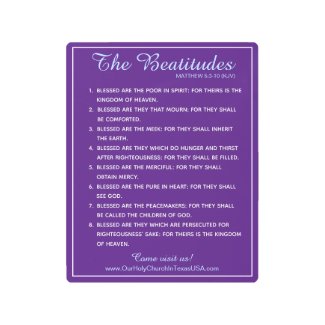 Holy Scripture Matthew 5:3 to 5:10 Beatitudes