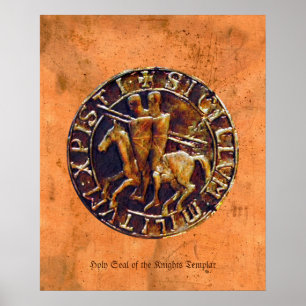 Holy Seal of the Knights Templar Religious Art Poster
