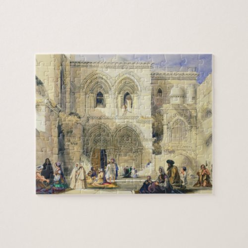 Holy Sepulchre in Jerusalem colour litho Jigsaw Puzzle