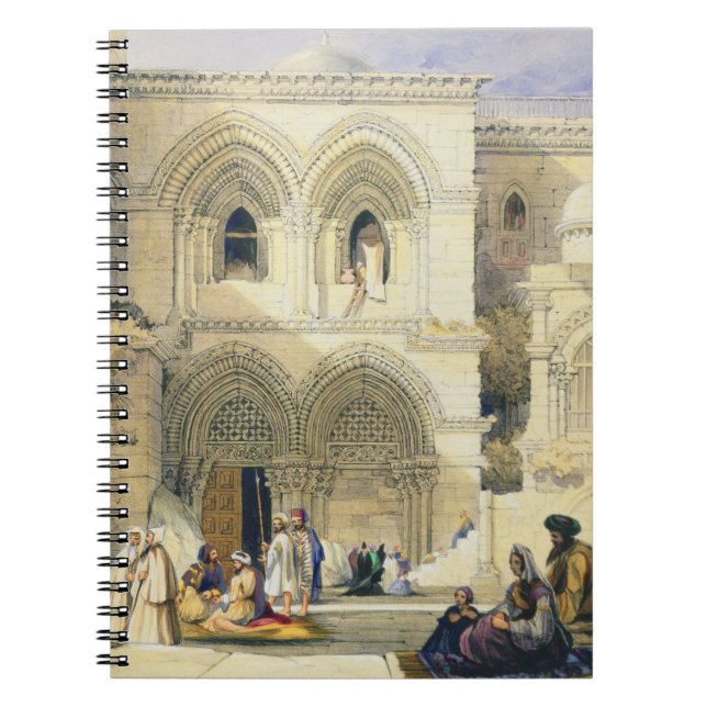 Holy Sepulchre, in Jerusalem (colour litho) Notebook (Front)
