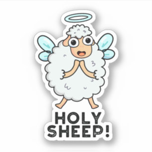 Holy Sheep Funny Animal Pun Sticker