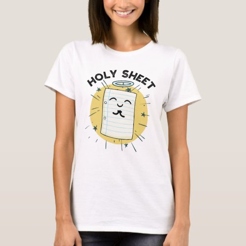 Holy Sheet Funny Paper Pun  T_Shirt