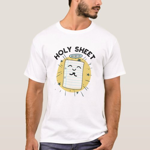 Holy Sheet Funny Paper Pun  T_Shirt