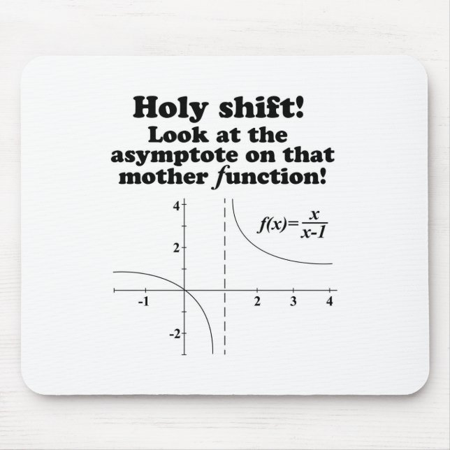 'Holy Shift! Look at the asymptote Math Mousepad (Front)