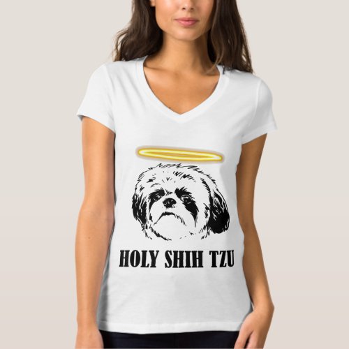 Holy Shih Tzu _ Cute Animal Pet Paw Dog Lover T_Shirt