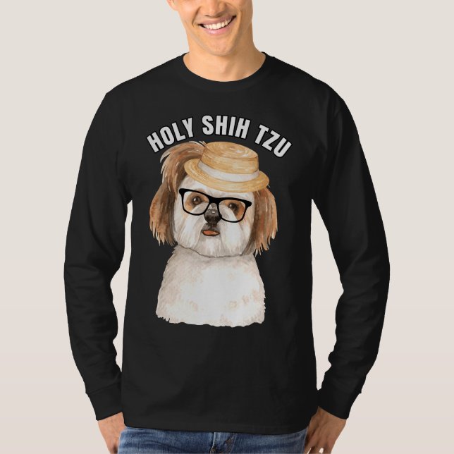 Holy Shih Tzu Dog  Portrait Of A Shih Tzu Small Br T-Shirt (Front)