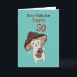 Holy Shiitake Funny 40th 50th 60th Birthday Pun Card<br><div class="desc">Funny and cute birthday card for those who love puns and humor. Perfect way to wish your friends and family happy birthday.  Visit our store for more birthday card collection. You'll find something cool,  humorous and sometimes sarcastic birthday cards for your special someone.</div>