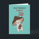 Holy Shiitake Funny 40th 50th 60th Birthday Pun Card<br><div class="desc">Funny and cute birthday card for those who love puns and humor. Perfect way to wish your friends and family happy birthday.  Visit our store for more birthday card collection. You'll find something cool,  humorous and sometimes sarcastic birthday cards for your special someone.</div>