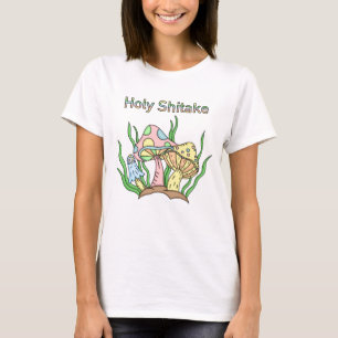Holy Shitake Retro Pop Art Mushrooms T-Shirt
