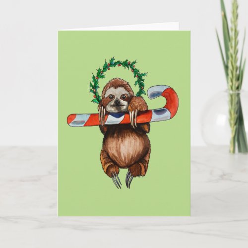 holy sloth holiday card