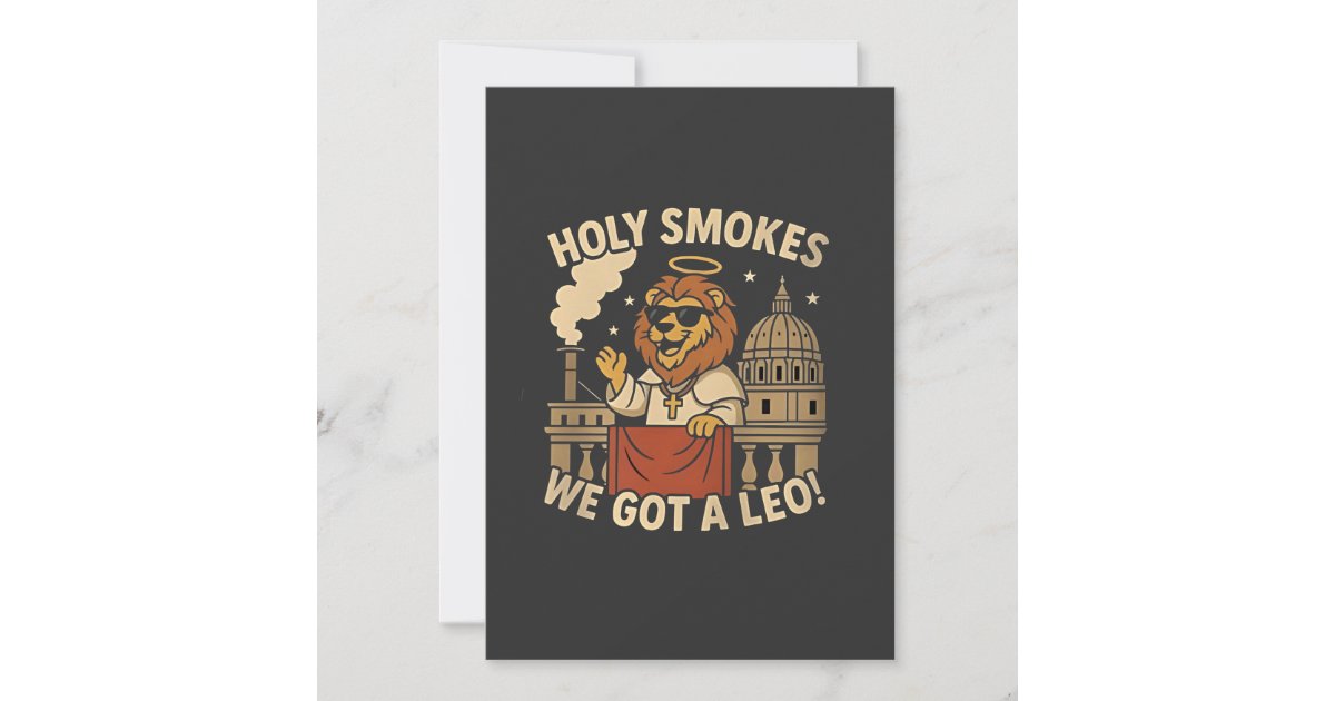 Holy Smoke Pope Leo XIV Christian Church Invitation | Zazzle