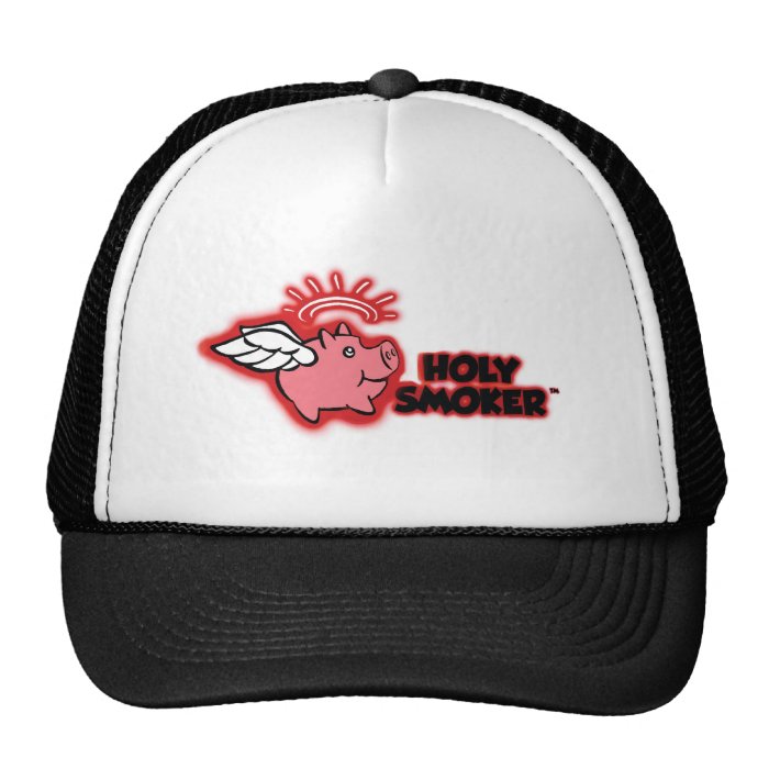 holy smoker logo red high rez trucker hat