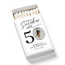 Holy Smokes 50th Birthday Photo Matchbox Matchboxes