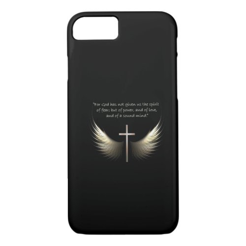 Holy Spirit and Christian Cross with Bible Verse iPhone 87 Case