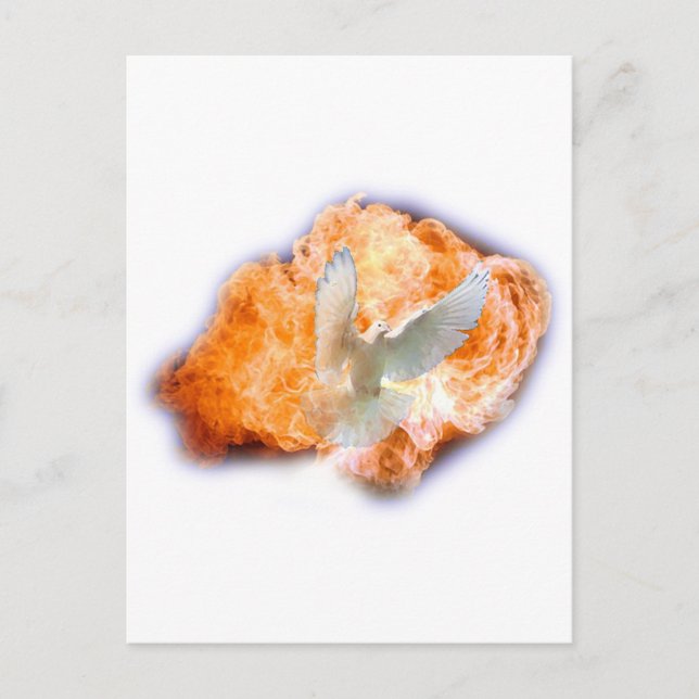 Holy Spirit as Flame and Dove Postcard (Front)