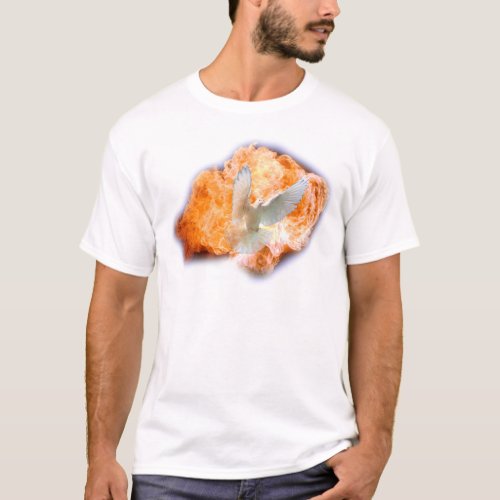 Holy Spirit as Flame and Dove T_Shirt