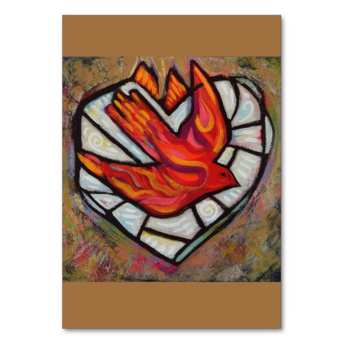Holy Spirit Bird of Fire Prayer Card