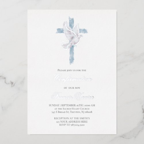Holy Spirit blue cross Confirmation
