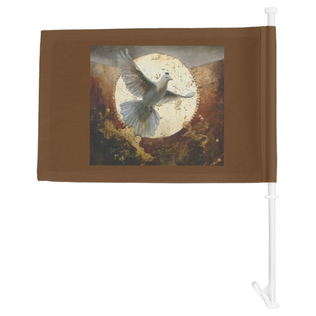 Holy Spirit Car Flag (Back)