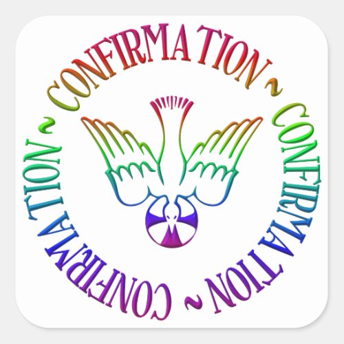 Holy Spirit _ Confirmation Square Sticker