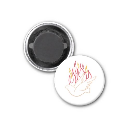 Holy Spirit _  Dove and Flames Illustration  Magnet