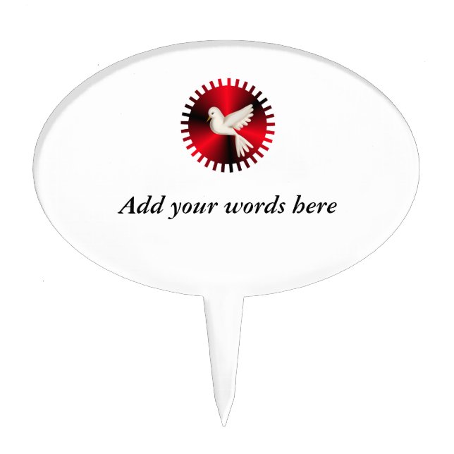 Holy Spirit Dove Cake Topper (Front)