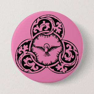 Holy Spirit Dove Christian symbol Button