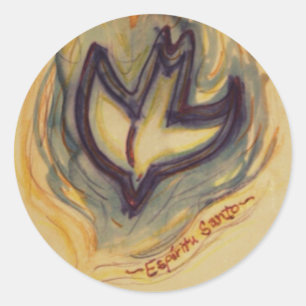 Holy Spirit Dove Classic Round Sticker