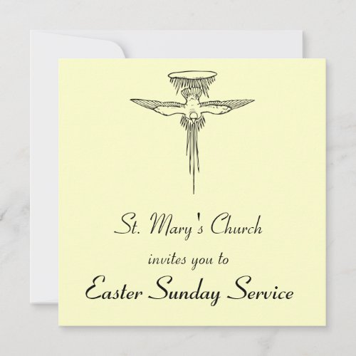 Holy Spirit Dove Customizable Service Invitation