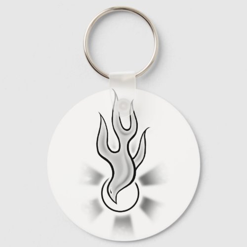 Holy Spirit Dove Flame Design Keychain