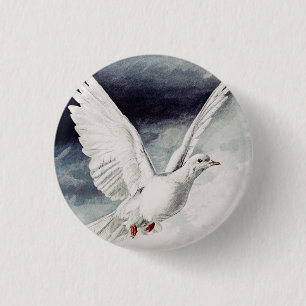 Holy Spirit Dove Religious Confirmation and Peace Button