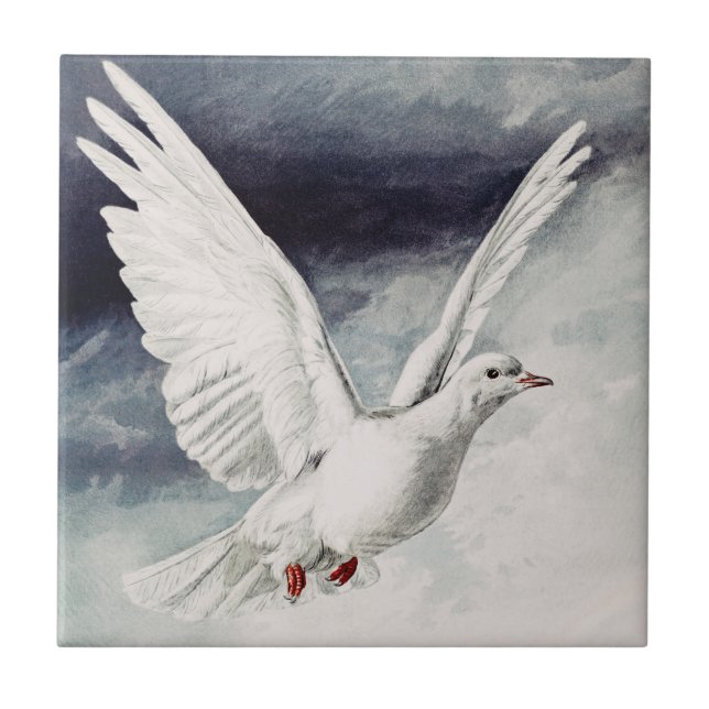 Holy Spirit Dove Religious Confirmation and Peace  Ceramic Tile (Front)
