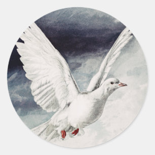 Holy Spirit Dove Religious Confirmation and Peace Classic Round Sticker