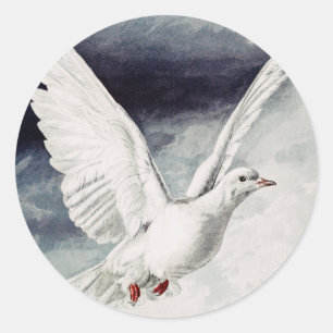 Holy Spirit Dove Religious Confirmation and Peace Classic Round Sticker