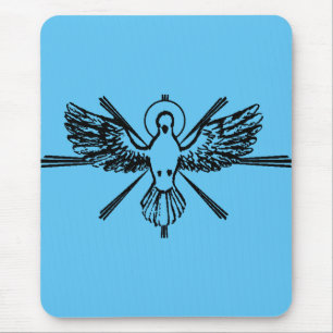 Holy Spirit Dove Religious Confirmation and Peace Mouse Pad