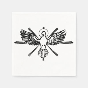 Holy Spirit Dove Religious Confirmation and Peace Napkins
