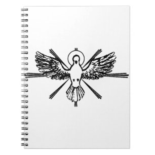 Holy Spirit Dove Religious Confirmation and Peace Notebook