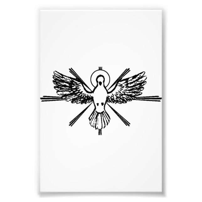 Holy Spirit Dove Religious Confirmation and Peace  Photo Print (Front)