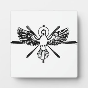 Holy Spirit Dove Religious Confirmation and Peace Plaque