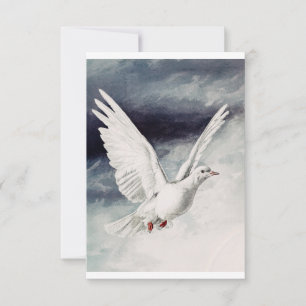 Holy Spirit Dove Religious Confirmation and Peace  Thank You Card