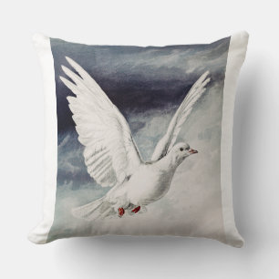 Holy Spirit Dove Religious Confirmation and Peace Throw Pillow