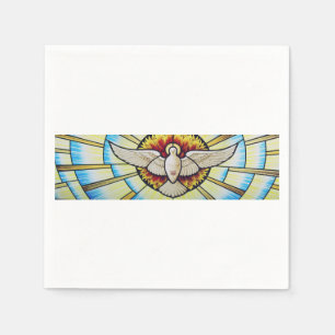 Holy Spirit dove stained glass Napkins