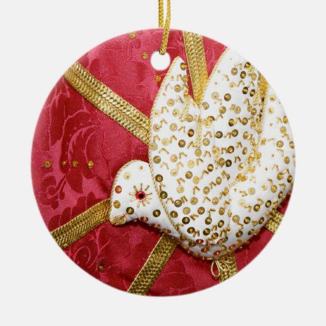 Holy Spirit doves Ceramic Ornament (Front)