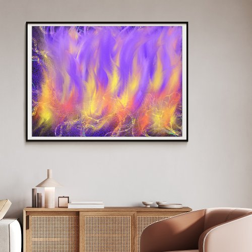 Holy Spirit Fire Christian Prophetic Abstract Art Canvas Print