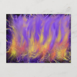 Holy Spirit Fire Christian Prophetic Abstract Art Postcard