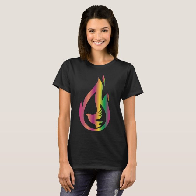 Holy Spirit Fire - MGY Christian T-Shirt (Front Full)